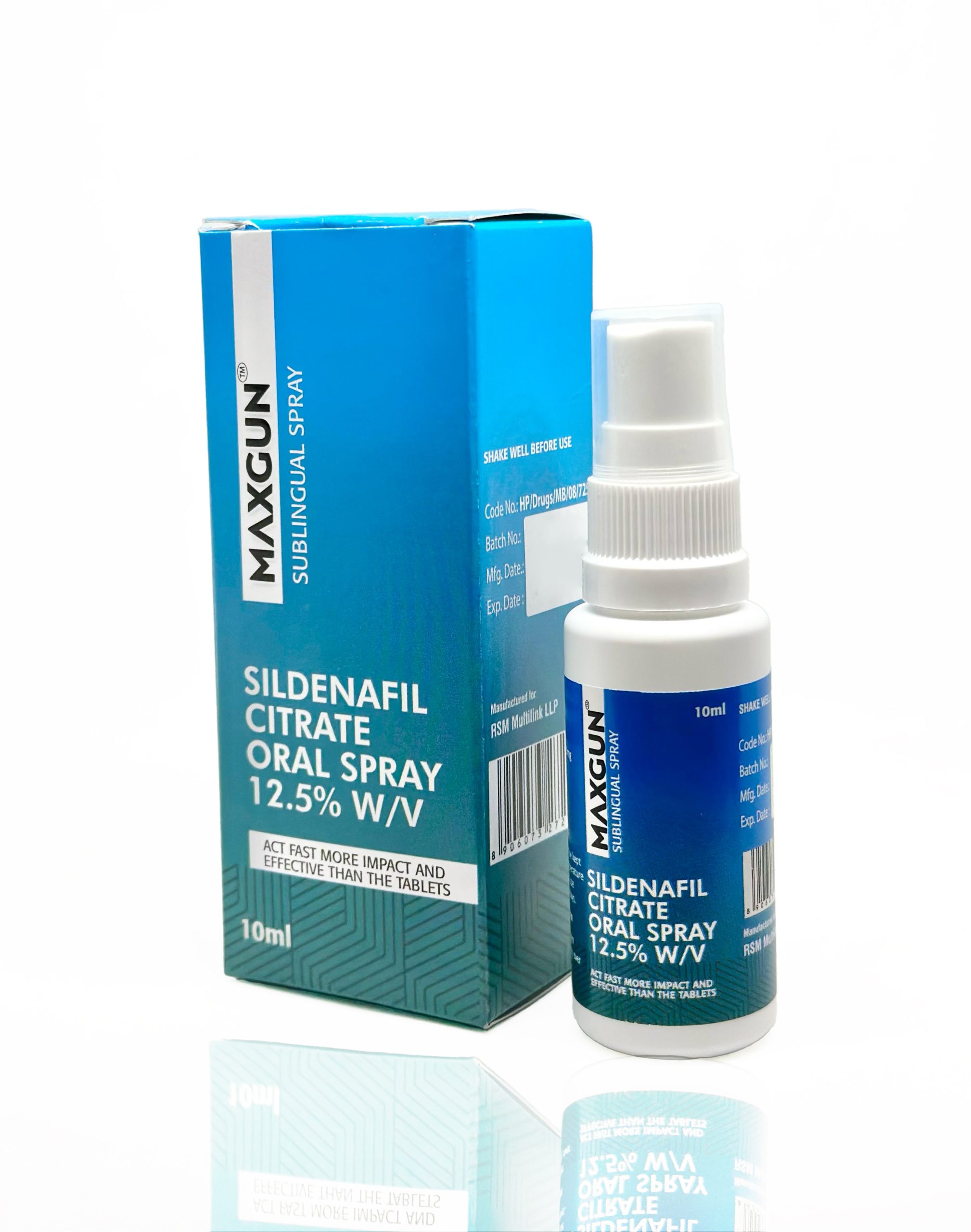MaxGun Sublingual Spray Sildenafil Citrate 10ml for ED Treatment