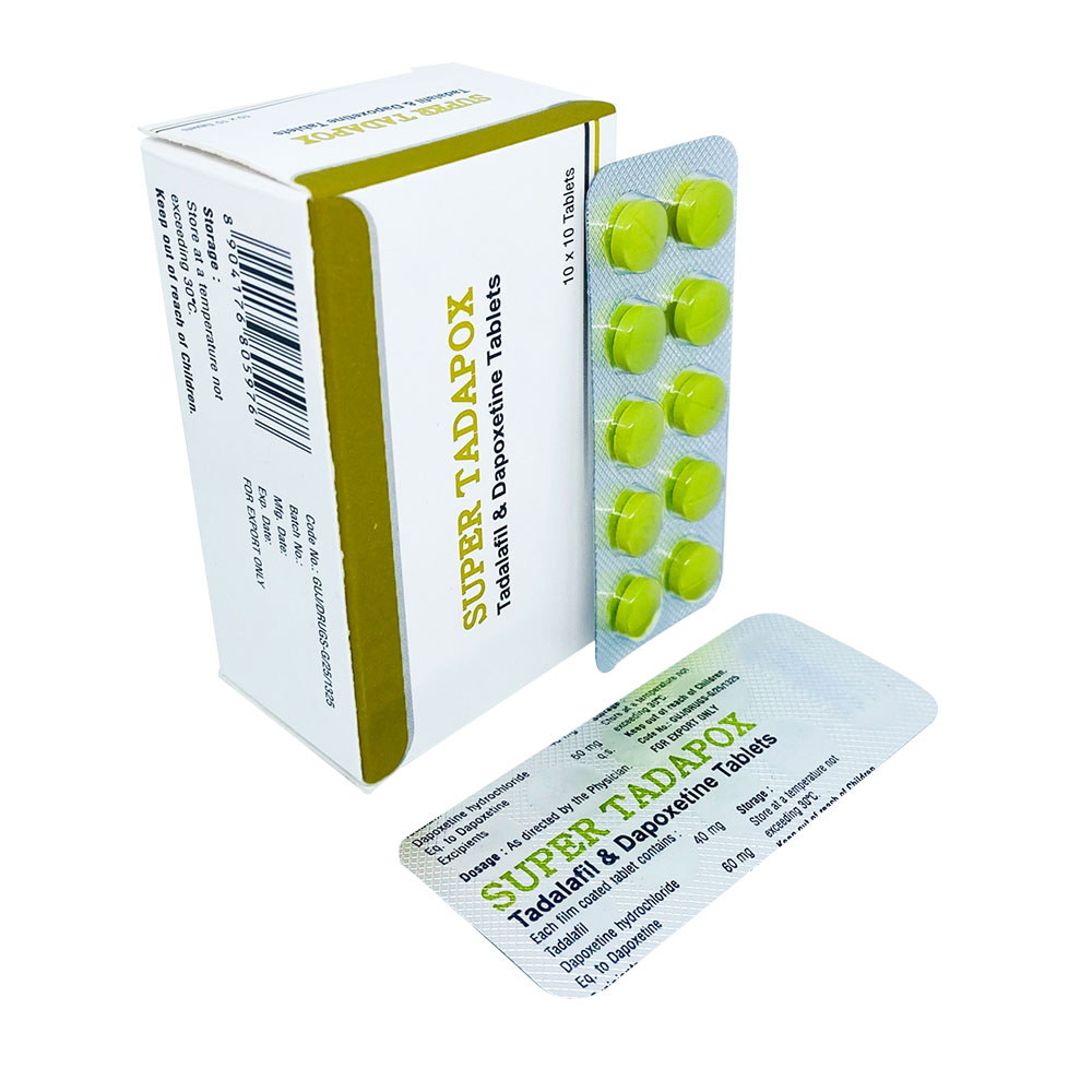 Super Tadapox (Tadalafil and Dapoxetine) Tablets